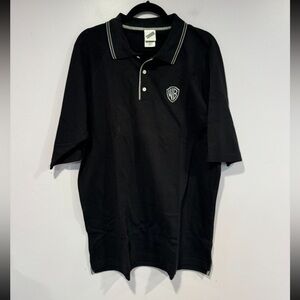 Vintage Warner Brothers black embroidered‎ polo